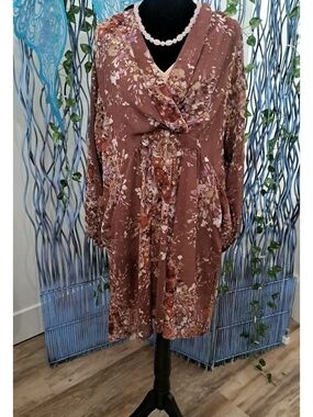 Gilded Rosewater Garden Muse Dress • Romantic Floral Lurex • Lovestitch Small